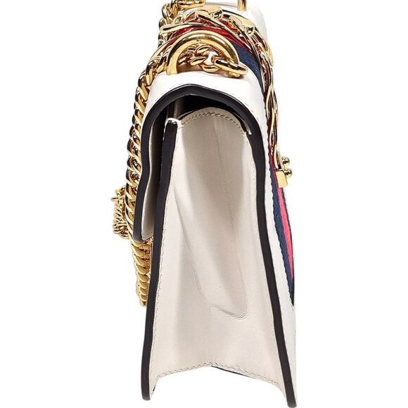 615630BD (X6) Gucci Shoulder Bag Sherry Line White Leather - Picture 2 of 9